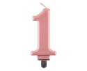 Świeczka cyferka 1, metalik Rose Gold, 8 cm Świeczka cyferka 1, metalik Rose Gold, 8 cm