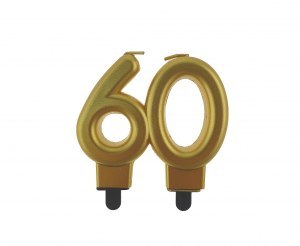 Świeczka na tort 60 urodziny, liczba „60" Świeczka na tort 60 urodziny, liczba „60"