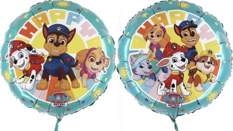 Balon foliowy Psi Patrol okrągły 46 cm, pakowany Balon foliowy Psi Patrol okrągły 46 cm, pakowany