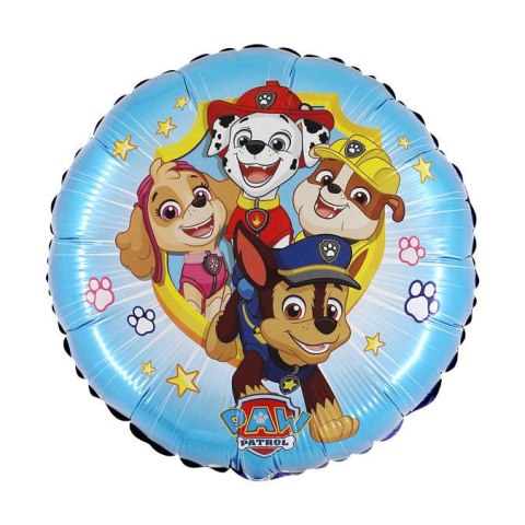Balon foliowy Psi Patrol okrągły niebieski 46 cm Balon foliowy Psi Patrol okrągły niebieski 46 cm