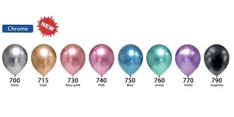 Balony, Zielony, Chrome, 12.5 cm, 100 szt. Balony, Zielony, Chrome, 12.5 cm, 100 szt.