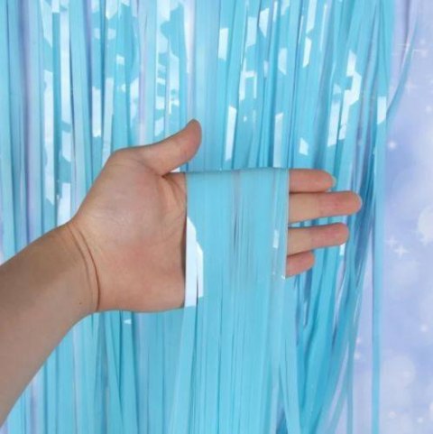 Kurtyna Dekoracyjna, Niebieska, Pastelowa J - 1 x 2 m Kurtyna Dekoracyjna, Niebieska, Pastelowa J - 1 x 2 m