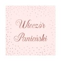 Serwetki Wieczór Panieński, różowe 33x33cm, 10 szt. Serwetki Wieczór Panieński, różowe 33x33cm, 10 szt.