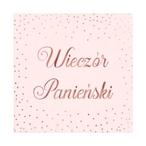 Serwetki Wieczór Panieński, różowe 33x33cm, 10 szt. Serwetki Wieczór Panieński, różowe 33x33cm, 10 szt.