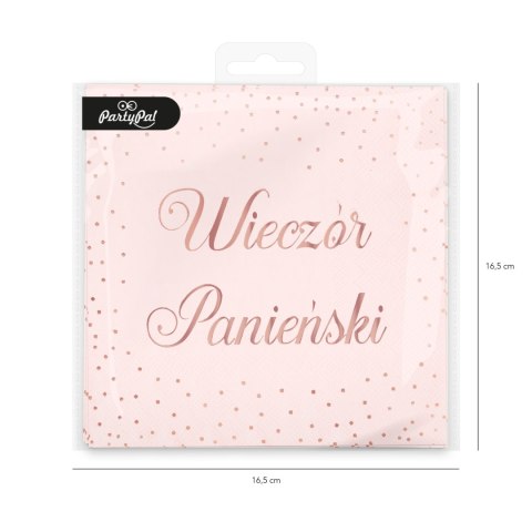 Serwetki Wieczór Panieński, różowe 33x33cm, 10 szt. Serwetki Wieczór Panieński, różowe 33x33cm, 10 szt.