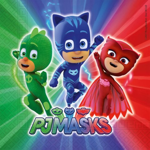 Serwetki papierowe Pj Mask Pidżamersi 33x33cm, 20szt Serwetki papierowe Pj Mask Pidżamersi 33x33cm, 20szt