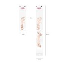 Szarfa biała z napisem Wieczór Panieński w kolorze Rose Gold, 160cm Szarfa biała z napisem Wieczór Panieński w kolorze Rose Gold, 160cm