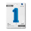 Balon Foliowy Cyfra 1 Niebieski, 66 cm Grabo Balon Foliowy Cyfra 1 Niebieski, 66 cm Grabo