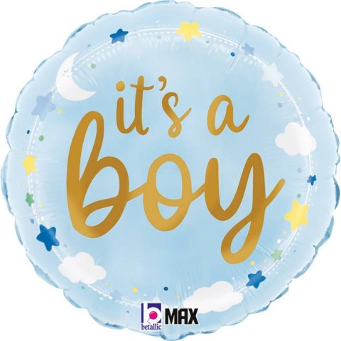Balon Foliowy - Niebieski It's A Boy 46 cm Balon Foliowy - Niebieski It's A Boy 46 cm