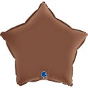 Balon Foliowy - Satynowa Czekoladowa Brązowa Gwiazdka 46 cm, Grabo Balon Foliowy - Satynowa Czekoladowa Brązowa Gwiazdka 46 cm, Grabo