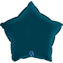 Balon Foliowy - Satynowa Niebieska Morska Gwiazdka 46 cm, Grabo Balon Foliowy - Satynowa Niebieska Morska Gwiazdka 46 cm, Grabo