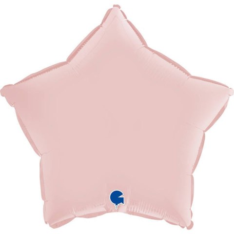 Balon Foliowy - Satynowa Pastelowa Różowa Gwiazdka 46 cm, Grabo Balon Foliowy - Satynowa Pastelowa Różowa Gwiazdka 46 cm, Grabo