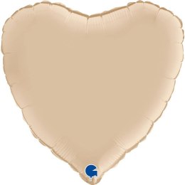 Balon Foliowy - Satynowe kremowe serce 46 cm, Grabo