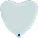 Balon Foliowy - Satynowe pastelowe niebieskie serce 46 cm, Grabo Balon Foliowy - Satynowe pastelowe niebieskie serce 46 cm, Grabo