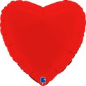 Balon Foliowy - Serce Matowe Czerwone, 46 cm, Grabo Balon Foliowy - Serce Matowe Czerwone, 46 cm, Grabo