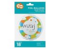 Balon Foliowy okrągły, Witaj w domu, 46cm Balon Foliowy okrągły, Witaj w domu, 46cm