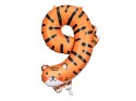 Balon foliowy Cyfra 9 - Tygrys, 87 cm Balon foliowy Cyfra 9 - Tygrys, 87 cm