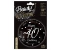 Balon foliowy Happy 40 Birthday, czarny srebrny nadruk, 46 cm Balon foliowy Happy 40 Birthday, czarny srebrny nadruk, 46 cm