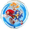 Balon foliowy Sonic okrągły 46 cm Balon foliowy Sonic okrągły 46 cm