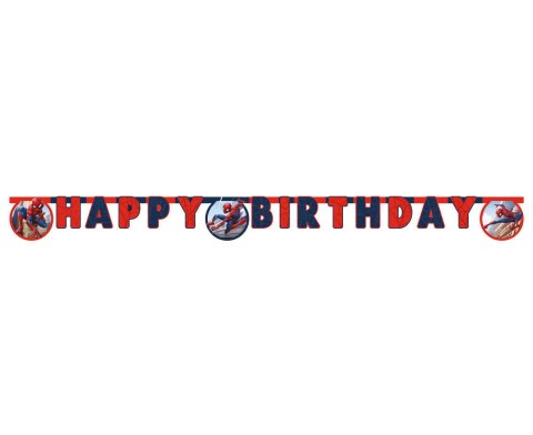 Girlanda, baner Happy birthday Spiderman 230 cm Girlanda, baner Happy birthday Spiderman 230 cm