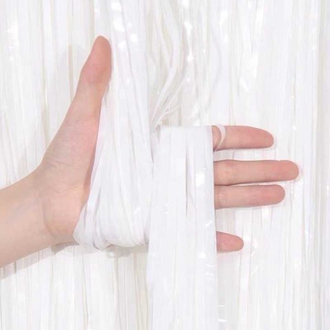 Kurtyna dekoracyjna, biała, 100 cm x 200 cm Kurtyna dekoracyjna, biała, 100 cm x 200 cm
