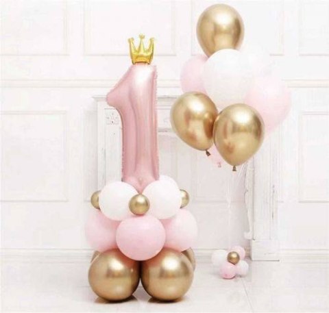 Zestaw balonów 1 różowa CYFRA + BALONY LATEKSOWE Zestaw balonów 1 różowa CYFRA + BALONY LATEKSOWE