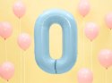Balon foliowy Cyfra 0, 86cm, jasny niebieski Balon foliowy Cyfra 0, 86cm, jasny niebieski