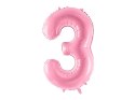 Balon foliowy Cyfra 3, 86cm, różowy Balon foliowy Cyfra 3, 86cm, różowy