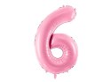Balon foliowy Cyfra 6, 86cm, różowy Balon foliowy Cyfra 6, 86cm, różowy