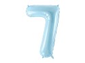 Balon foliowy Cyfra 7, 86cm, jasny niebieski Balon foliowy Cyfra 7, 86cm, jasny niebieski