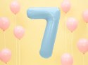 Balon foliowy Cyfra 7, 86cm, jasny niebieski Balon foliowy Cyfra 7, 86cm, jasny niebieski