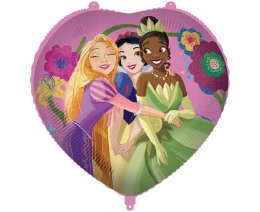 Balon foliowy Księżniczki w kształcie serca z ciężarkiem, Princess, 46 cm