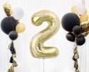Balon foliowy, cyfra 2, złota, szampańska, 85 cm Balon foliowy, cyfra 2, złota, szampańska, 85 cm