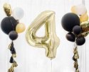 Balon foliowy, cyfra 4, złota, szampańska, 85 cm Balon foliowy, cyfra 4, złota, szampańska, 85 cm