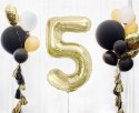 Balon foliowy, cyfra 5, złota, szampańska, 85 cm Balon foliowy, cyfra 5, złota, szampańska, 85 cm