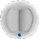 Balon foliowy, okrągły, srebrny, 10 cm, Grabo Balon foliowy, okrągły, srebrny, 10 cm, Grabo