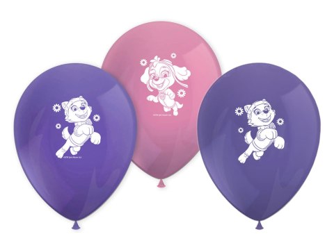Balony lateksowe Psi Patrol Skye i Everest, 8szt Balony lateksowe Psi Patrol Skye i Everest, 8szt
