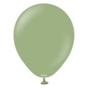 Balony lateksowe Retro Eucalyptus, zielony 13 cm, 100 szt.