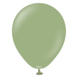 Balony lateksowe Retro Eucalyptus, zielony 13 cm, 100 szt.