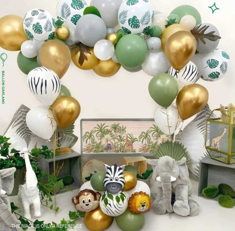 Girlanda balononowa, zestaw balonów Safari, 78szt Girlanda balononowa, zestaw balonów Safari, 78szt