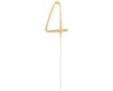 Zimne ognie złota cyfra 4, 17cm Zimne ognie złota cyfra 4, 17cm