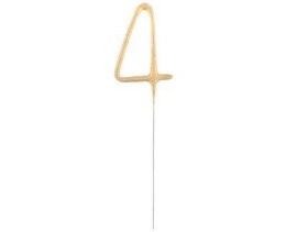 Zimne ognie złota cyfra 4, 17cm