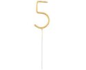 Zimne ognie złota cyfra 5, 17cm Zimne ognie złota cyfra 5, 17cm