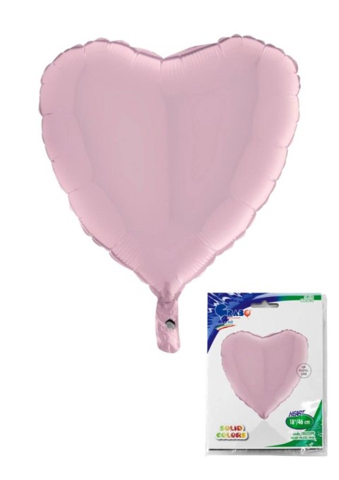 Balon Foliowy - Pastelowy Róż, Serce 46 cm, Grabo, pakowane Balon Foliowy - Pastelowy Róż, Serce 46 cm, Grabo, pakowane