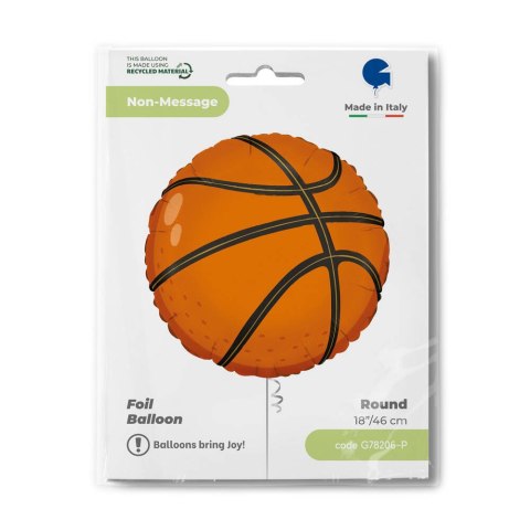 Balon Foliowy Piłka Do Koszykówki - 46 cm Balon Foliowy Piłka Do Koszykówki - 46 cm