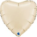 Balon Foliowy - Satynowe kremowe serce 60 cm, Grabo Balon Foliowy - Satynowe kremowe serce 60 cm, Grabo