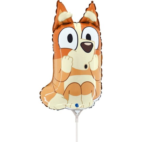 Balon foliowy Bingo (Bluey) na patyk, 36 cm Grabo Balon foliowy Bingo (Bluey) na patyk, 36 cm Grabo