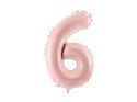 Balon foliowy Cyfra ''6'', 72cm, jasny różowy Balon foliowy Cyfra ''6'', 72cm, jasny różowy