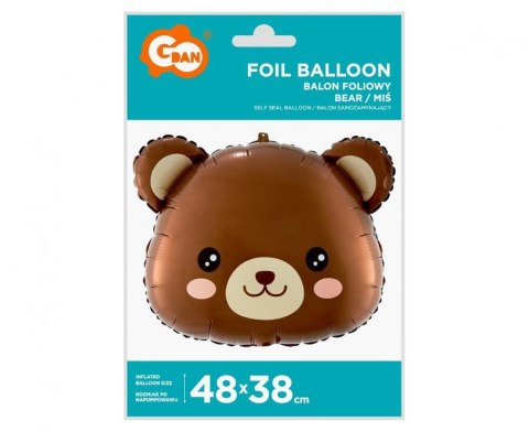 Balon foliowy Miś, 48x38 cm Balon foliowy Miś, 48x38 cm
