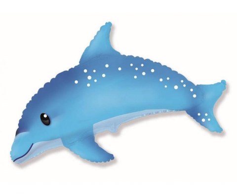 Balon foliowy Słodki Delfin, niebieski- 70cm Balon foliowy Słodki Delfin, niebieski- 70cm
